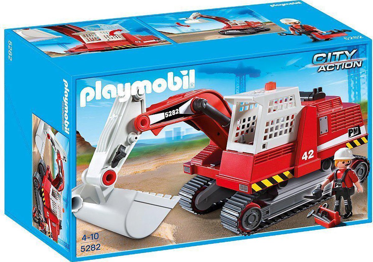 Tonen Helderheid Hilarisch Playmobil 5282 Grote Graafmachine | bol.com