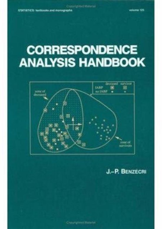 Correspondence Analysis Handbook 9780824784379 Benzecri Boeken
