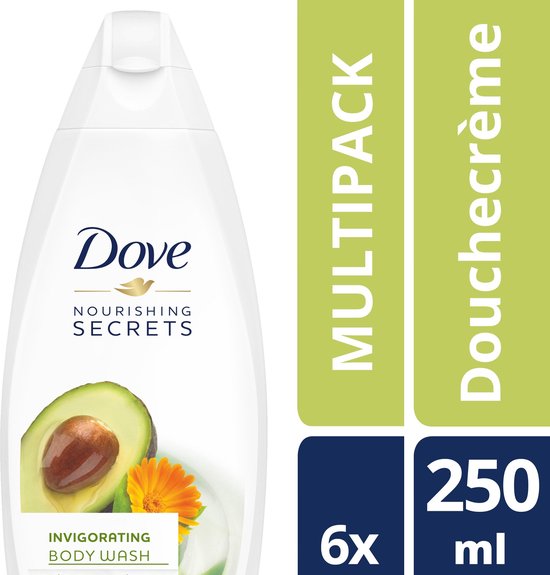 Dove Invigorating - Douchegel - 6 x 250ml - Voordeelverpakking