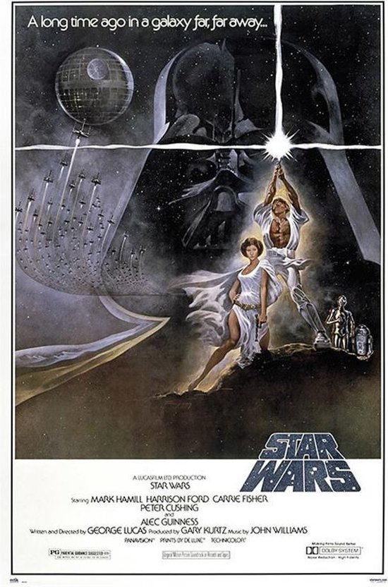 Star Wars poster - A New Hope - Darth Vader - Luke Skywalker - 61 x 91.5 cm