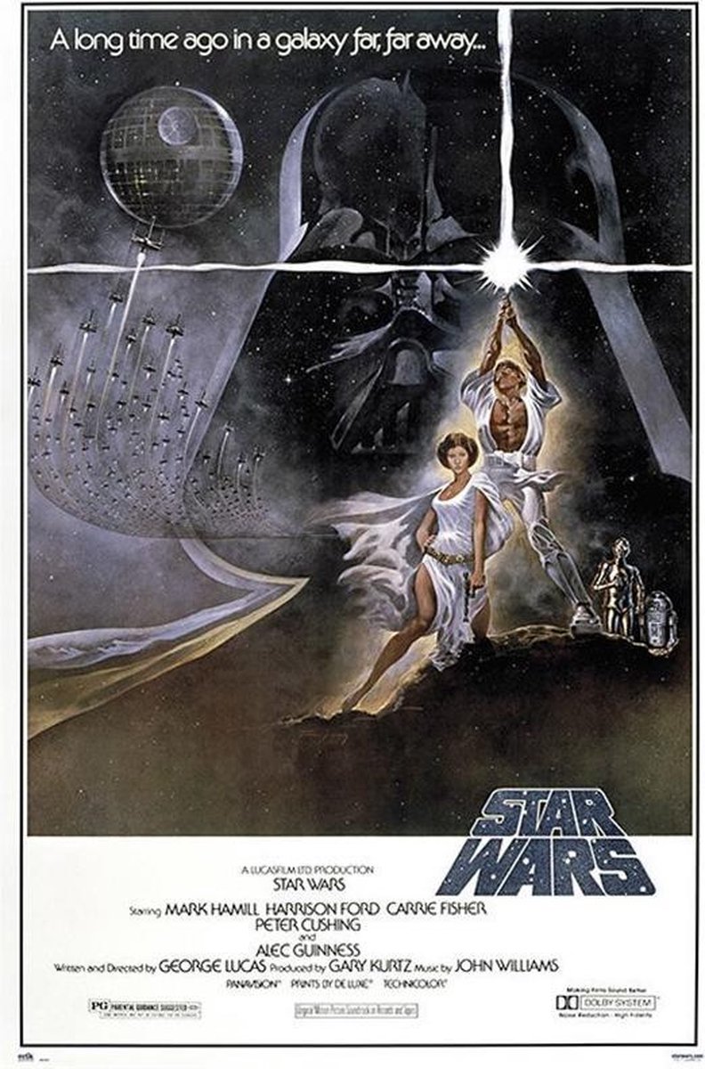 Posterpoint Star Wars poster - A New Hope - Darth Vader - Luke Skywalker - 61 x 91.5 cm Multi