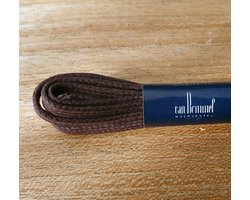 1 Paar van Bommel schoenveters - plat wax katoen - bordeaux rood - 75cm