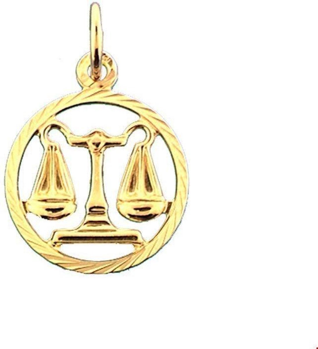 Geelgouden Hanger sterrenbeeld weegschaal gediamanteerd 4005628