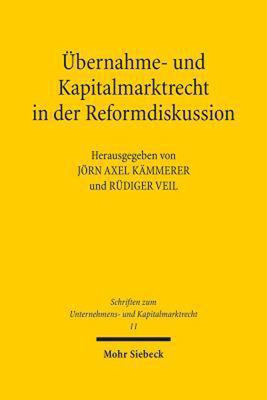 Übernahme- und Kapitalmarktrecht in der Reformdiskussion - cover