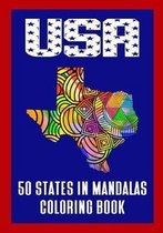 USA 50 States in Mandalas Coloring Book