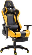 CLP Boavista - Racing bureaustoel - Kunstleer zwart/geel met voetensteun