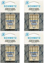 Aiguilles Schmetz pour machine extensible n ° 75 (5 aiguilles) universelles, 4 cartes
