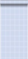 Origin behang ruiten lichtblauw - 346821 - 53 x 1005 cm