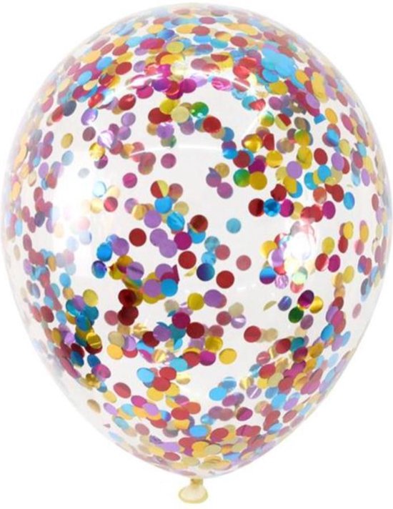 Confetti Ballonnen Multi Color - 10 Stuks - Confettiballon Transparante...  | bol.com