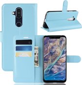 Nokia 8.1 Hoesje - Book Case - Lichtblauw