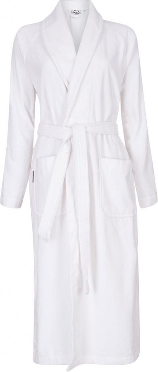 Badjas wit - 100% katoen badjas - sjaalkraag - badjas heren - badjas dames - unisex - maat S/M