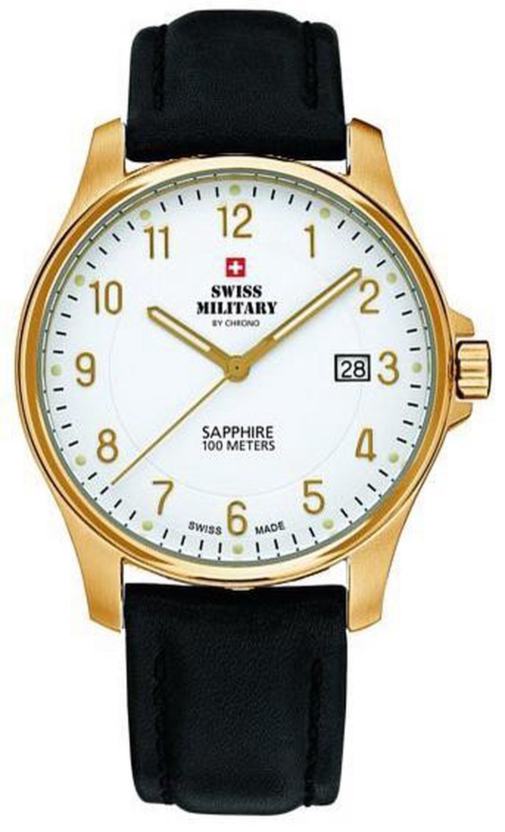 SWISS MILITARY by CHRONO Swiss Regular horloge SM30137.09 - Leer