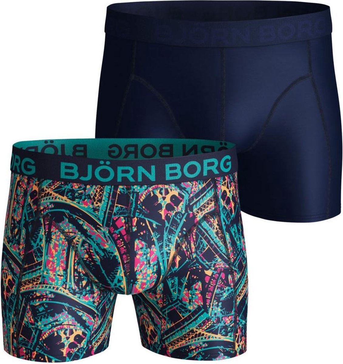 Bjorn Borg - Heren - 2-Pack Eiffel Boxershorts - Multicolor - M | bol.com