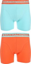 Muchachomalo - 2-pack Boxershorts Mintgroen / Oranje - M