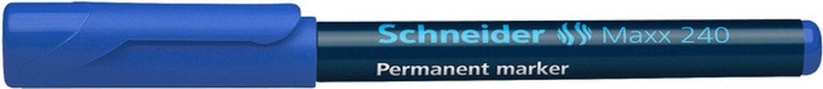 Schneider permanent marker 240 ronde punt blauw 10st.