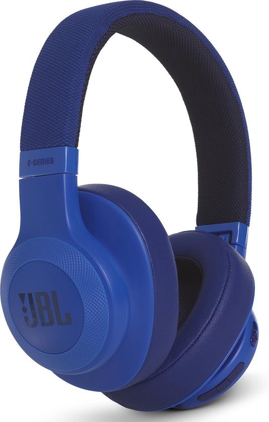 JBL E55BT - Draadloze over-ear koptelefoon - Blauw