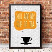 Postercity - Design Canvas Poster Cup of TEA / Keuken / Muurdecoratie / 40 x 30cm / A3