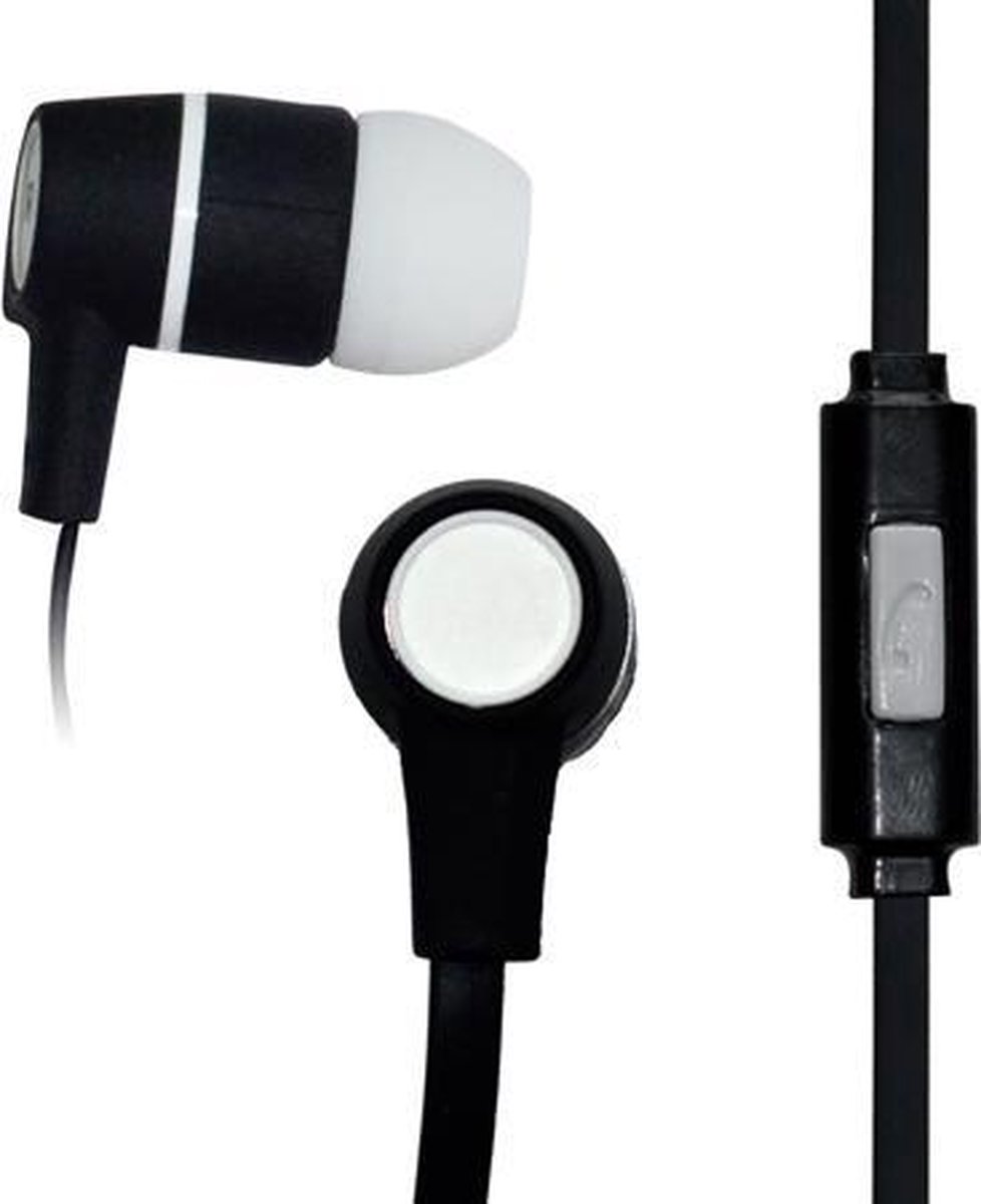 Vakoss SK-214K In-ear Stereofonisch Bedraad Zwart, Wit mobiele hoofdtelefoon
