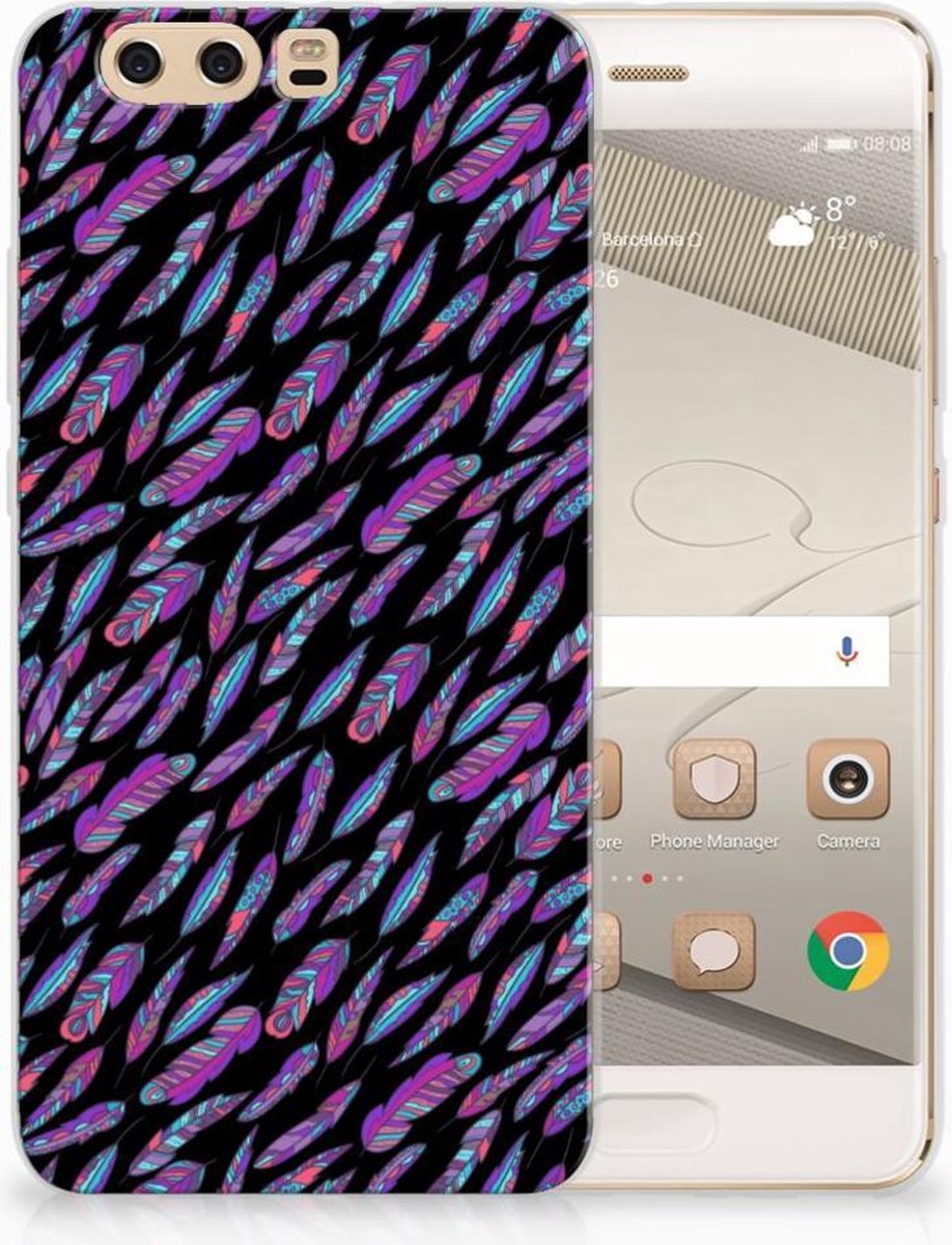 Huawei P10 Plus TPU bumper Feathers Color