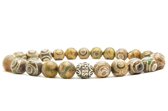 Beaddhism - Armband - Dzi Eye Green - Gosha - 8 mm - 18 cm