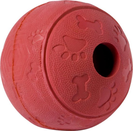 Adori Rubber Speeltje Voerbal 7 cm Rood