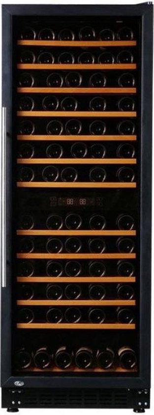 Exquisit GCWK320 - Wijnkoelkast - Houten planken - 2 Zones - Wijnklimaatkast - 92 flessen - Wijnkoeler