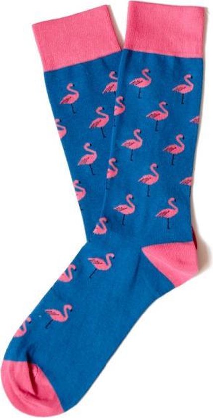 Jimmy Lion sokken flamingo blauw - 36-40