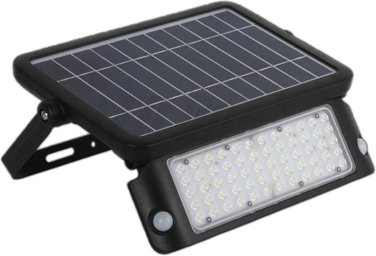floodlight met sensor zonne energie 10W 4000K 1080 Lumen bol