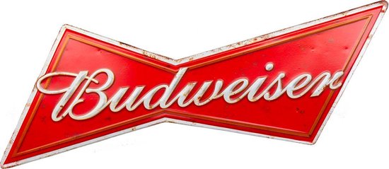 Signs-USA - Logo Budweiser - 50 x 17,5 cm - plaque murale rétro - métal