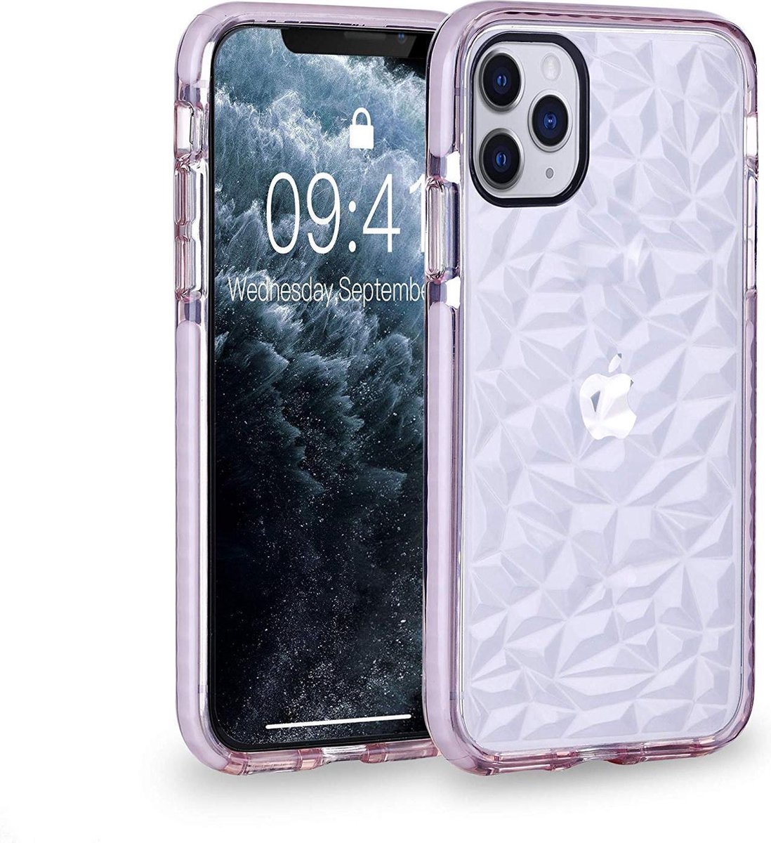 HB Hoesje Geschikt voor Apple iPhone 11 Pro Max - Crystal Back Cover - Roze