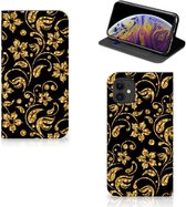 iPhone 11 Smart Cover Gouden Bloemen