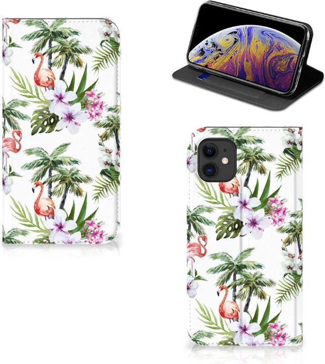 Apple iPhone 11 Hoesje maken Flamingo Palms