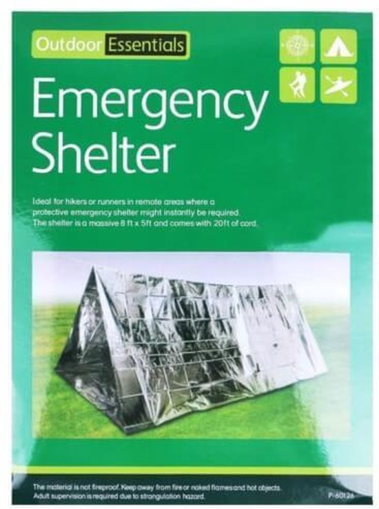 Outdoor Essentials noodtent Emergency Shelter 2 persoons zilver