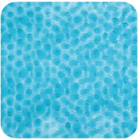 Spirella Bionic Cushioned Non-Slip Bath Mat - Soft PVC, Suction Safety Mat, Blue