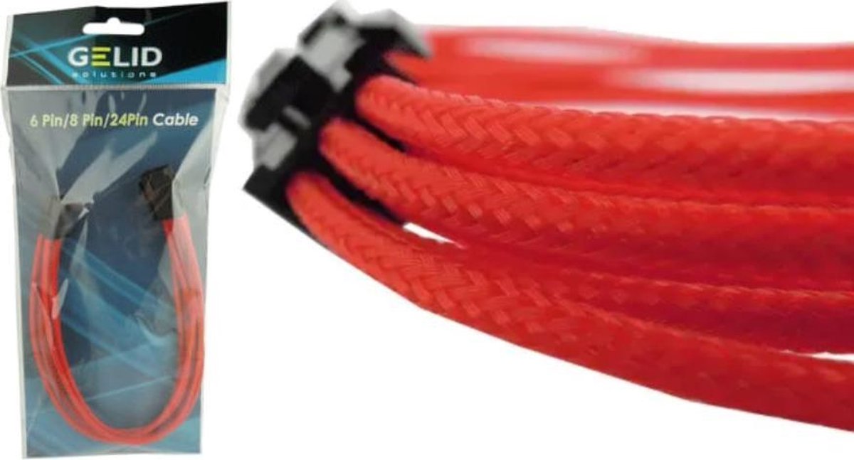 Gelid Solutions 6-Pin VGA Extension Cable - Rood - 30 cm