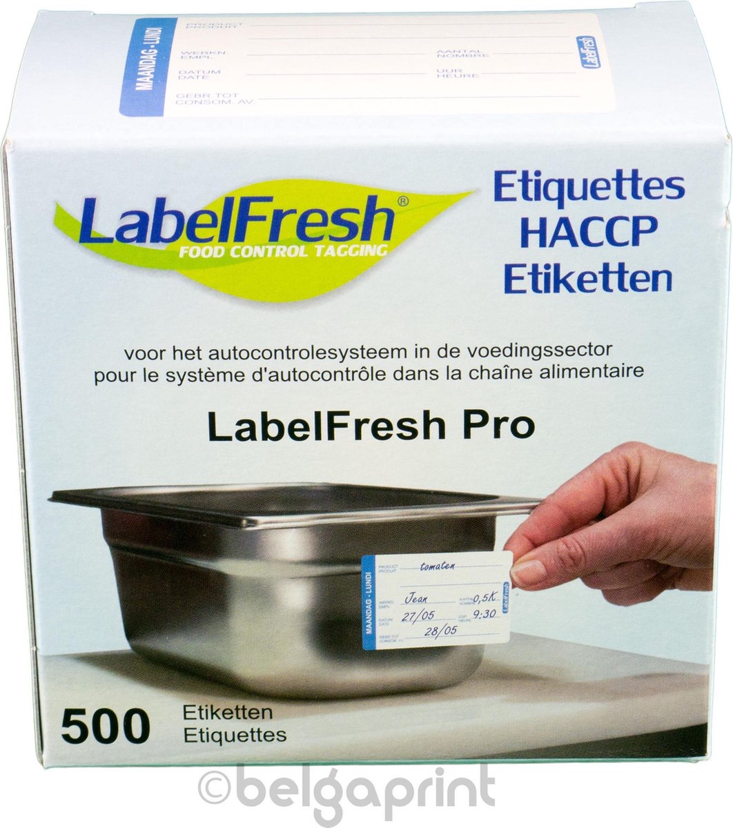 500 LabelFresh Pro - 70x45 mm - maandag-lundi - HACCP etiketten / stickers