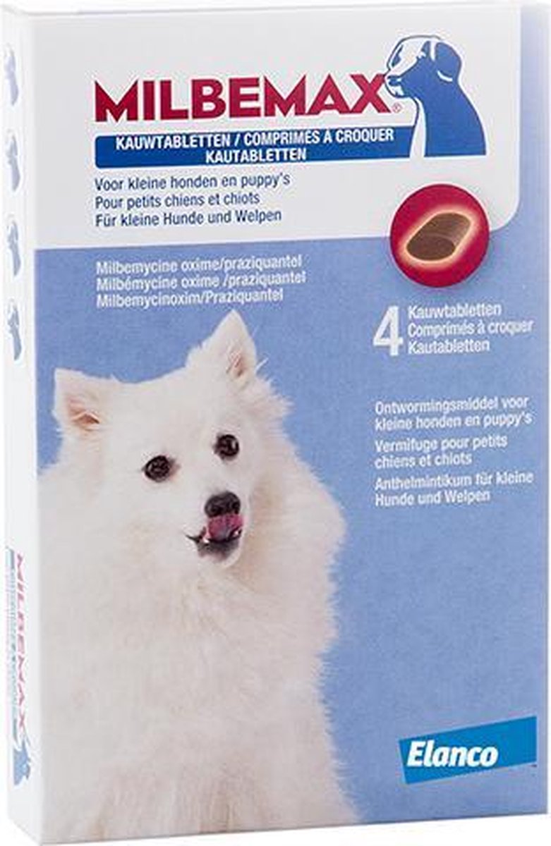 Elanco Milbemax Kauwtablet Hond - Anti wormenmiddel - 12 g 4 stuks 1 Tot 5 Kg - Milbemax