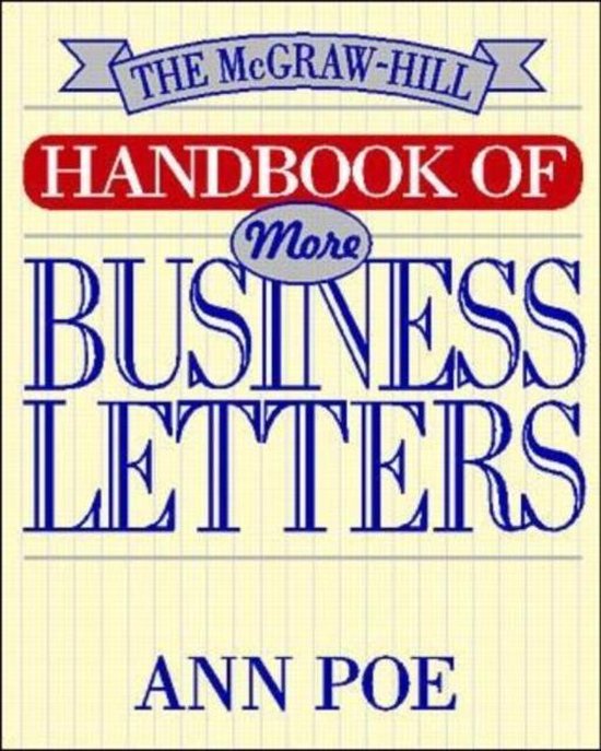 The McGraw-Hill Handbook of More Business Letters - cover