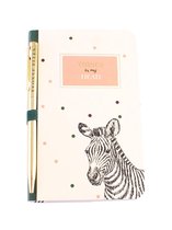 Blueprint Collections Notitieboek A6 Yvonne Ellen Zebra Met Pen