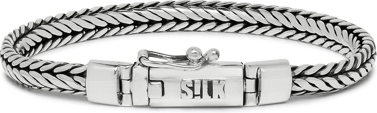 SILK Jewellery - Zilveren Armband - Zipp - 345.18 - Maat 18