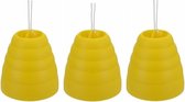 3x wespenvanger plastic geel - 15 cm - wespenval / wespenvangers