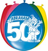 Folat - Ballonnen - 50 Jaar - Abraham - 30cm - 8st.