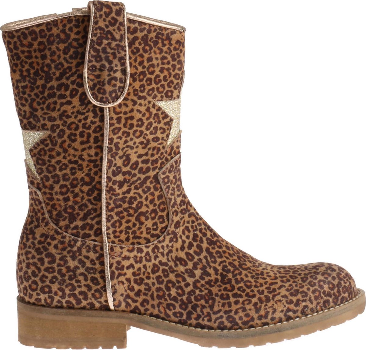 HIP Shoe Style Meisjes Enkellaarsjes Panterprint - Beige - Maat 30 | bol.com