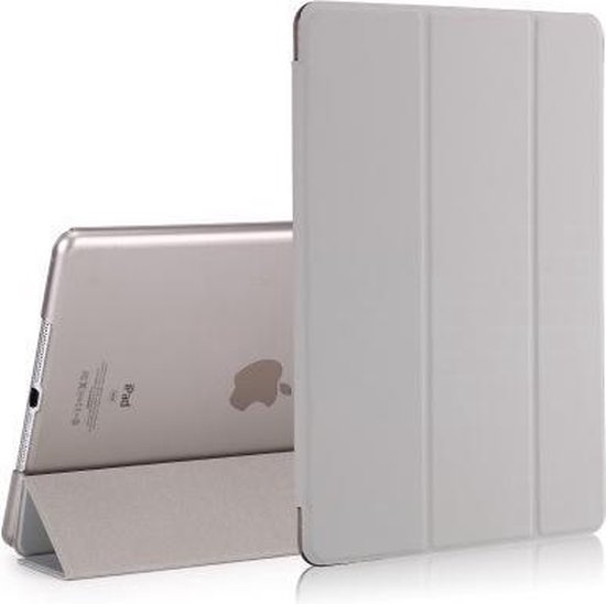 Tri-Fold Book Case met Wake/Sleep - Geschikt voor iPad 9.7 (2017/2018) Hoesje - Grijs