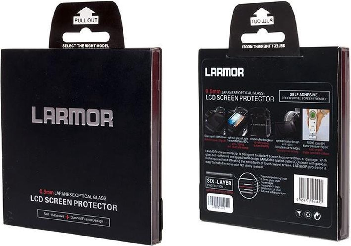 GGS IV Larmor screenprotector voor Olympus E-M1/E-M10/E-M5II/E-PL7/E-PL8 en Panasonic GX80/G9
