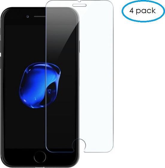 4 Pack - Glazen Screen protector Tempered Glass 2.5D 9H (0.3mm) voor geschikt voor iPhone 6/6S/7/8