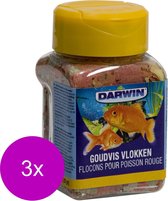 Darwin Goudvis Vlokken - Vissenvoer - 3 x 330 ml