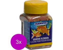 Darwin Goudvis Vlokken - Vissenvoer - 3 x 330 ml