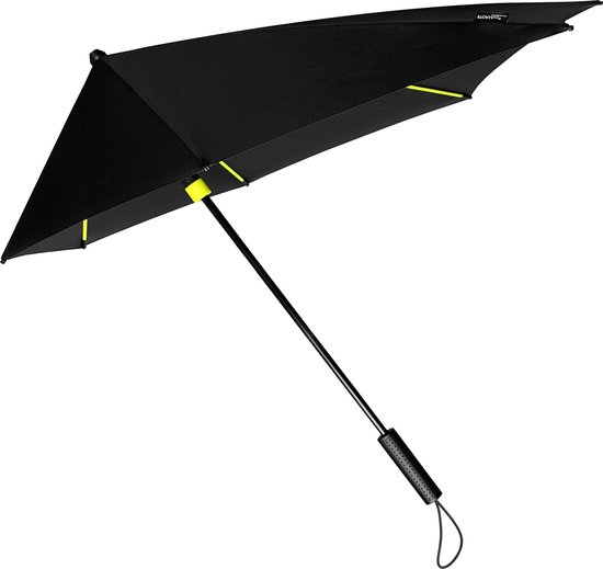 STORMaxi - Stormparaplu - Geschikt voor Windvlagen tot 100km/h - Ø 100 cm - Zwart/Geel