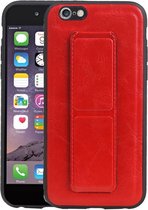Grip Stand Hardcase Backcover - Telefoonhoesje - Achterkant Hoesje - Geschikt voor iPhone 6 - Rood